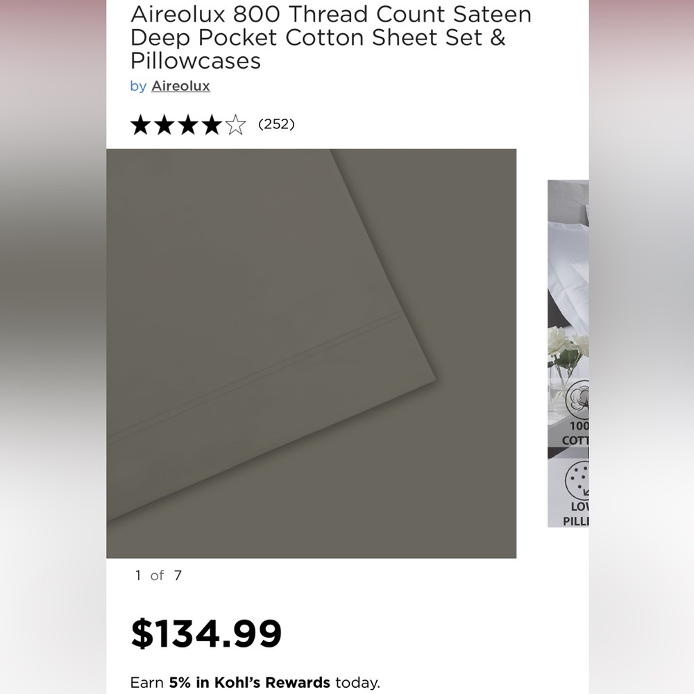 AIREOLUX 800 THREAD COUNT DEEP POCKET SATEEN SHEETS TWIN LIGHT GRAY EXCELLENT